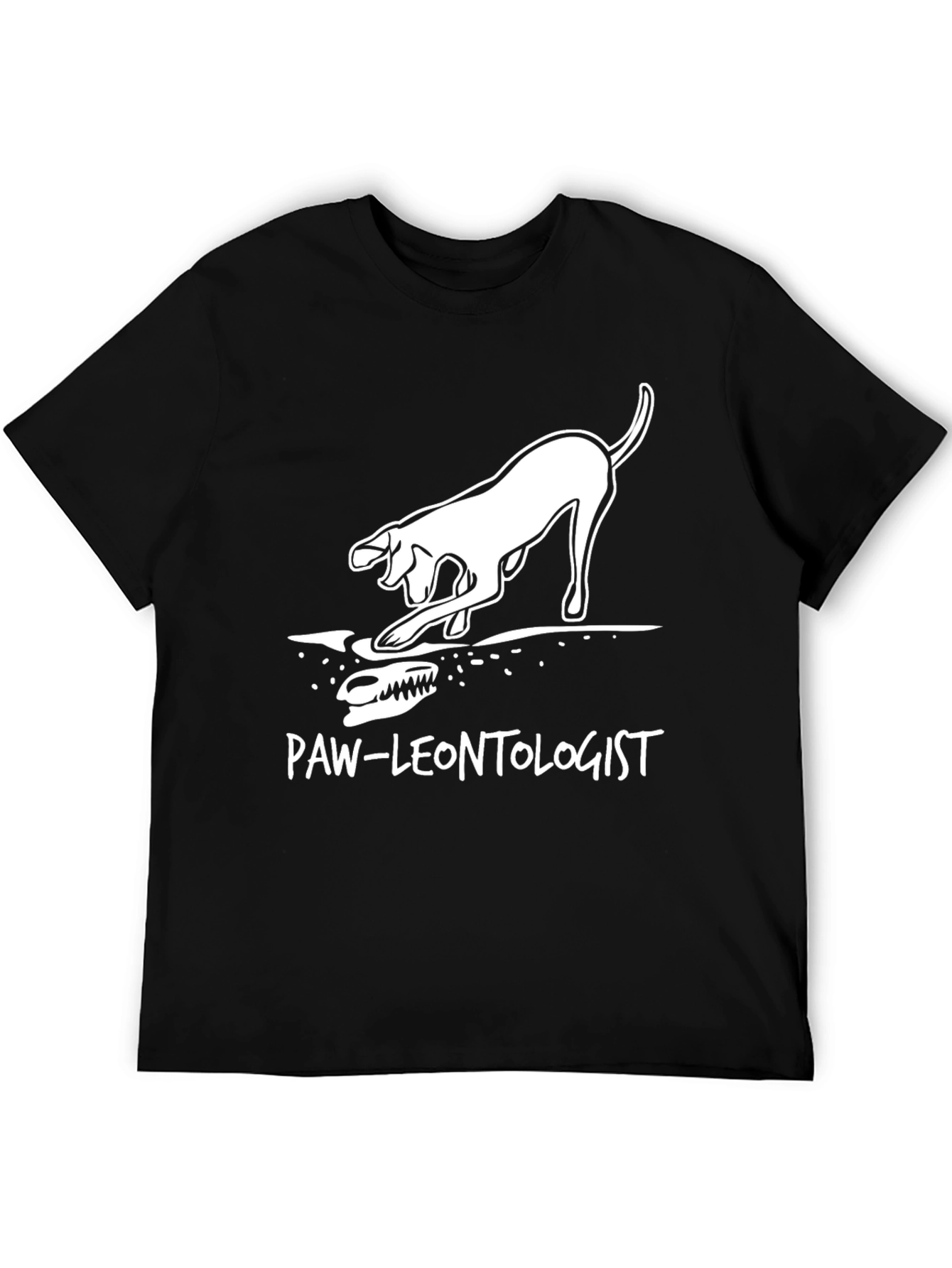Paw-leontology T-Shirt: Dog Digging Dinosaur Bones