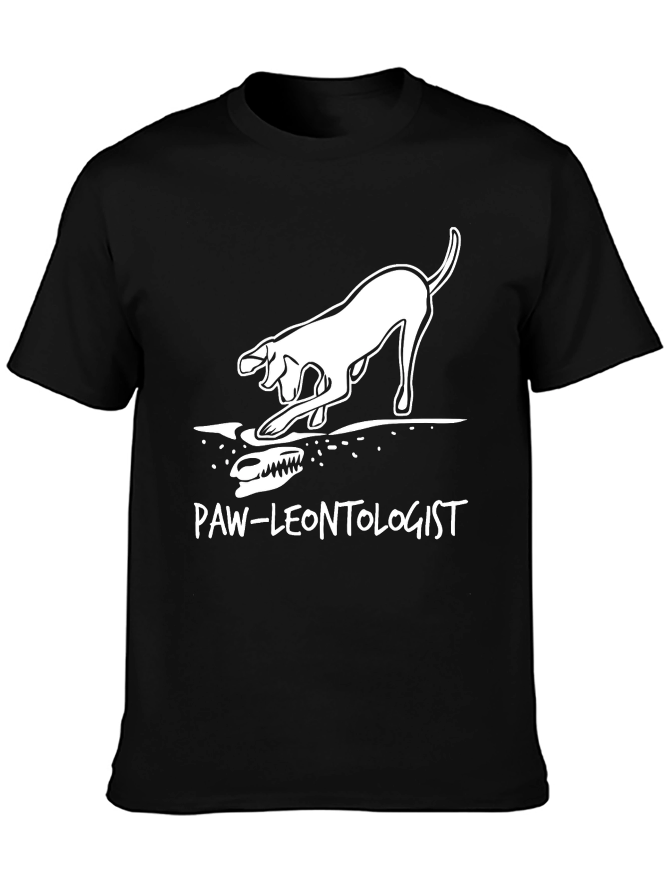 Paw-leontology T-Shirt: Dog Digging Dinosaur Bones
