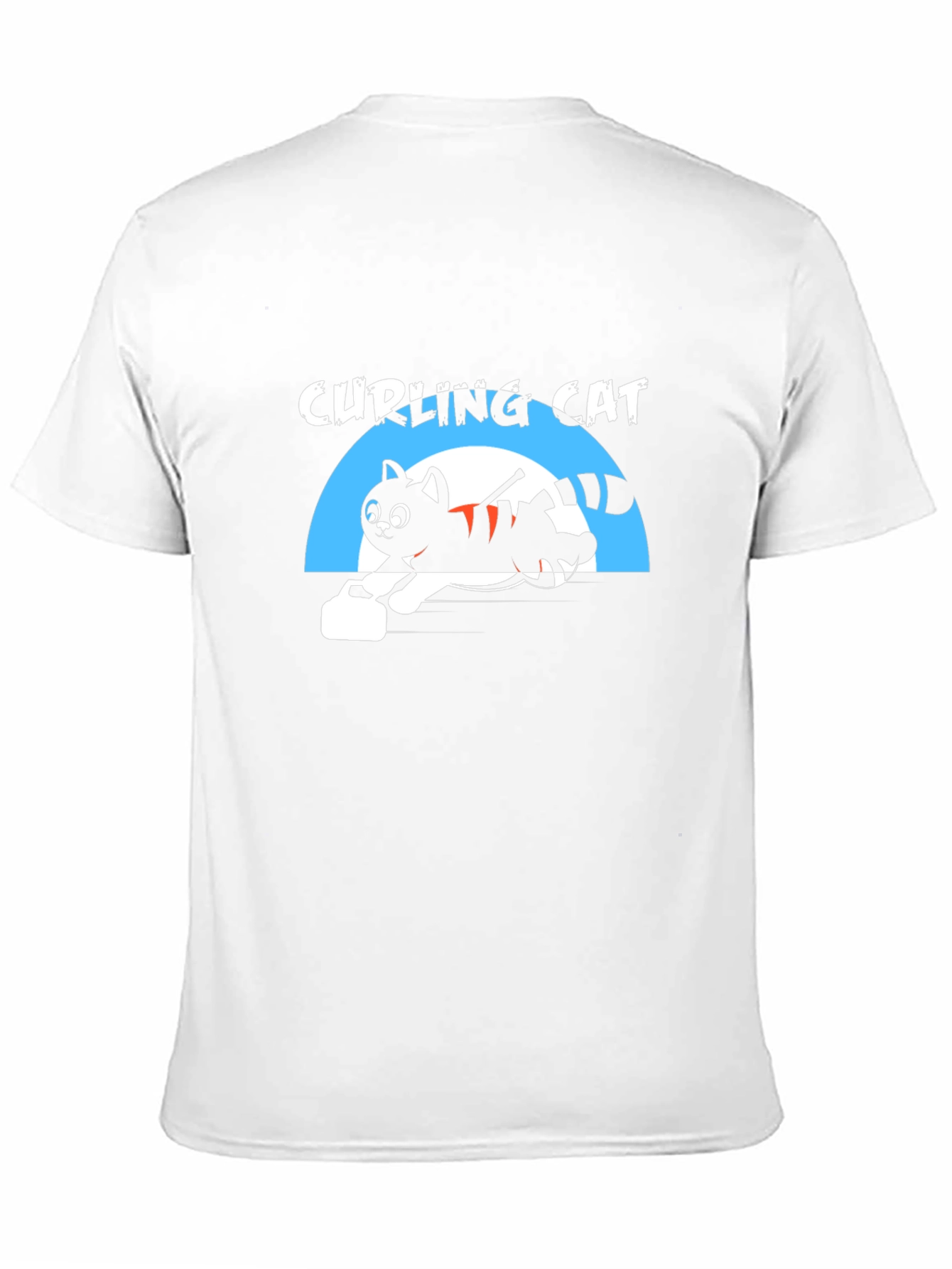 Curling Cat T-Shirt - Unique Graphic Tee