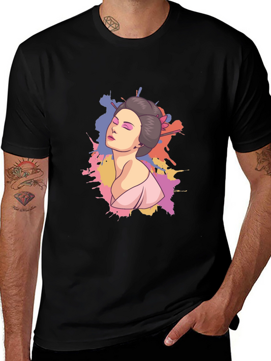 Geisha Graphic Black T-Shirt
