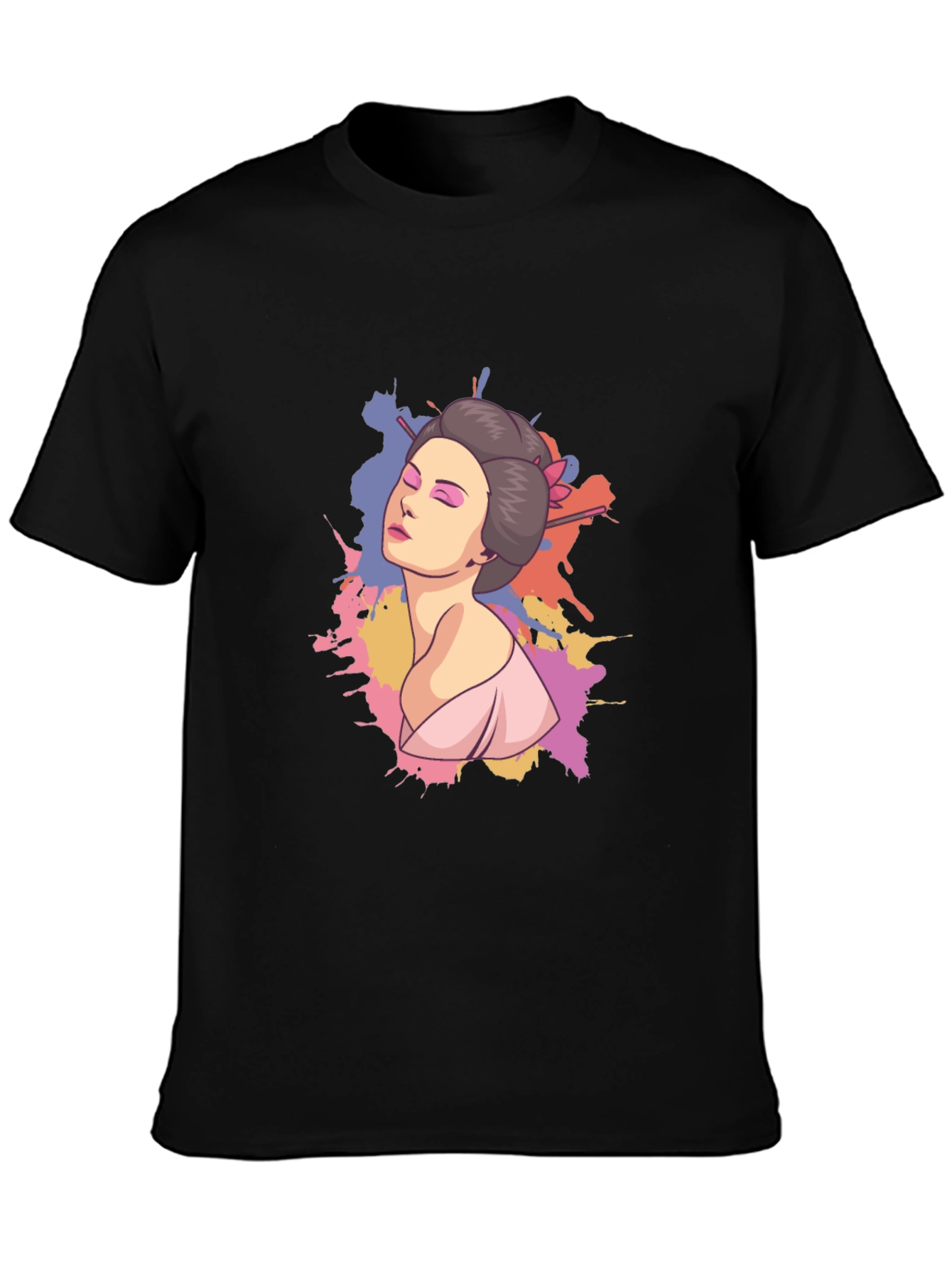 Geisha Graphic Black T-Shirt