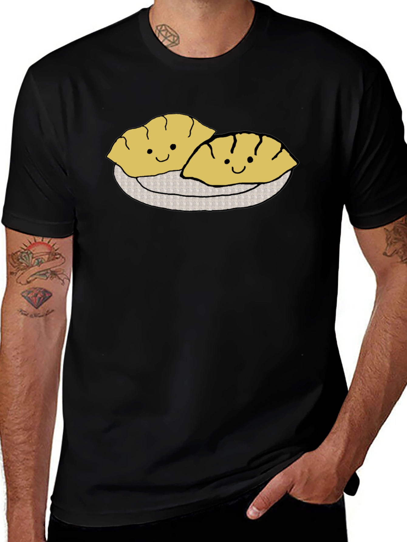 Cute Dumpling T-Shirt - Smiling Food Tee