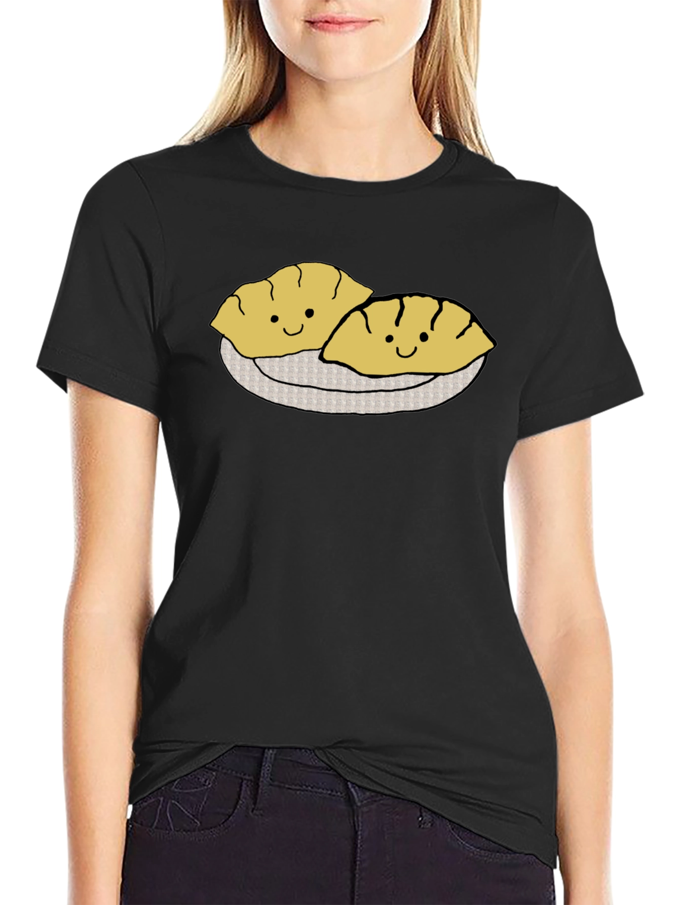 Cute Dumpling T-Shirt - Smiling Food Tee