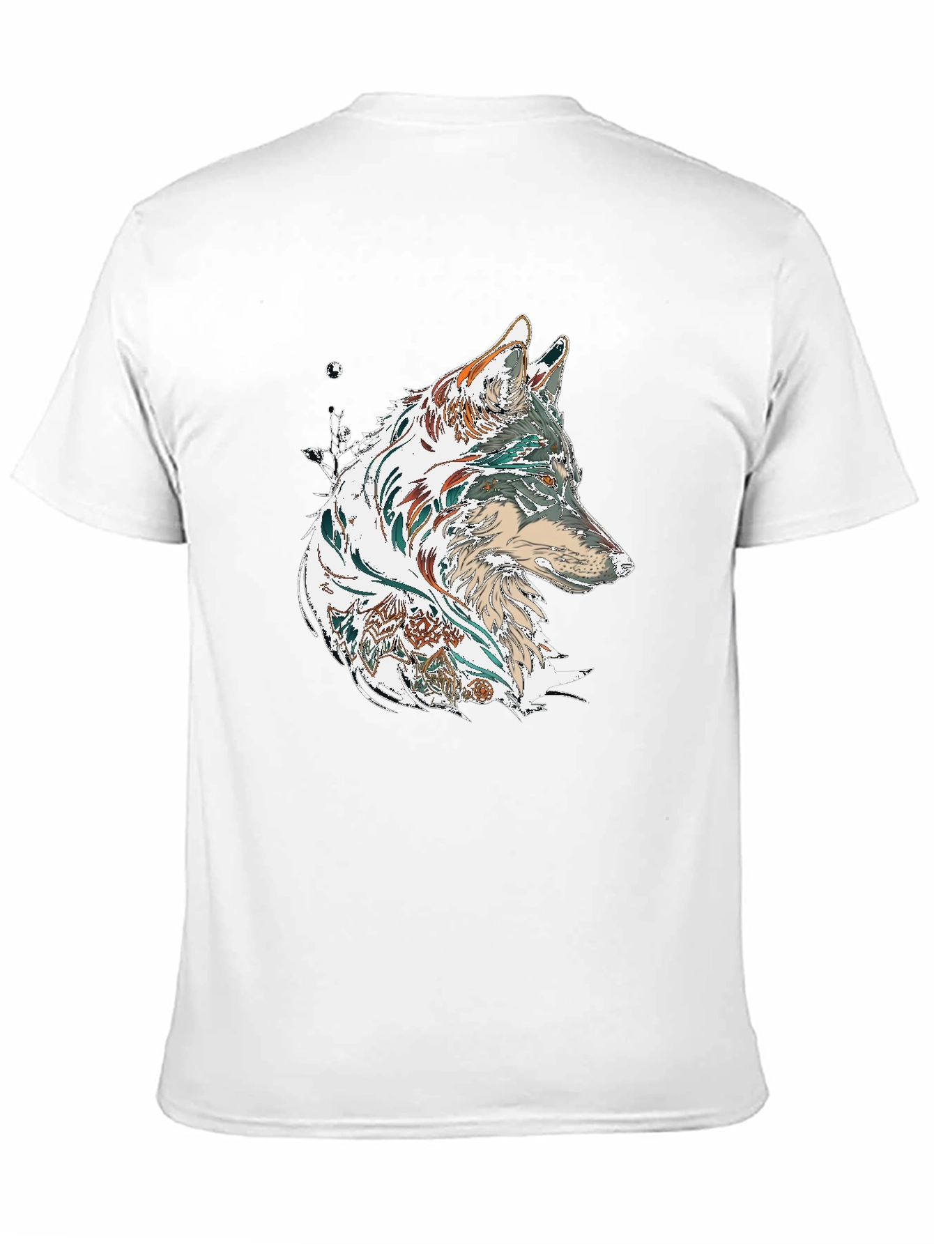 Wolf Graphic Print Black T-Shirt