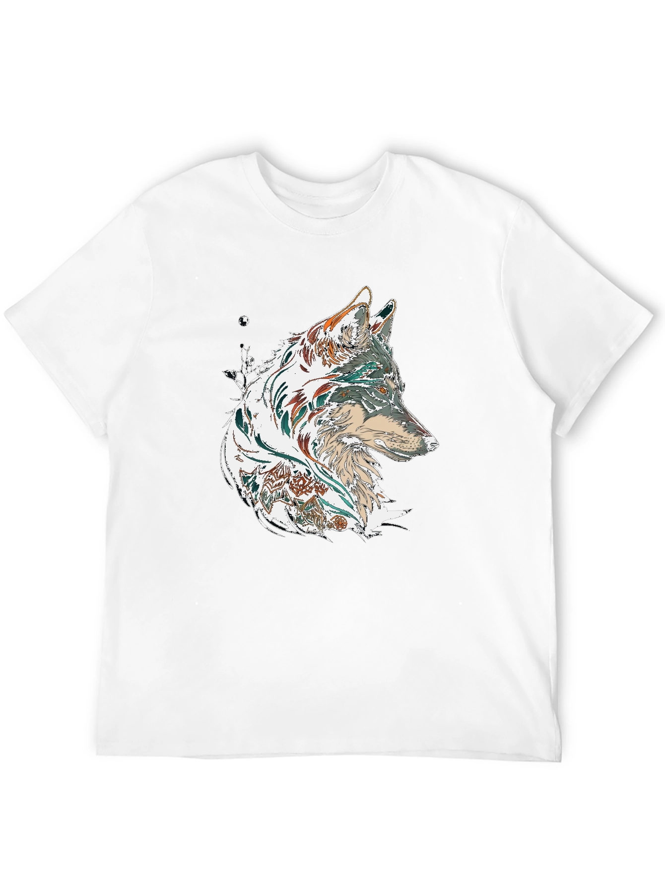 Wolf Graphic Print Black T-Shirt