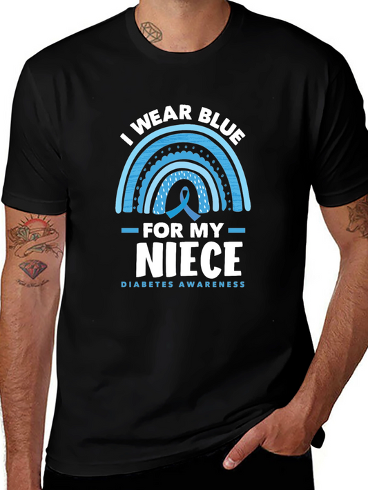 I Wear Blue For My Niece T-Shirt Diabetes Awareness Tee