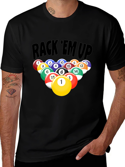 Rack Em Up Billiards Graphic T-Shirt