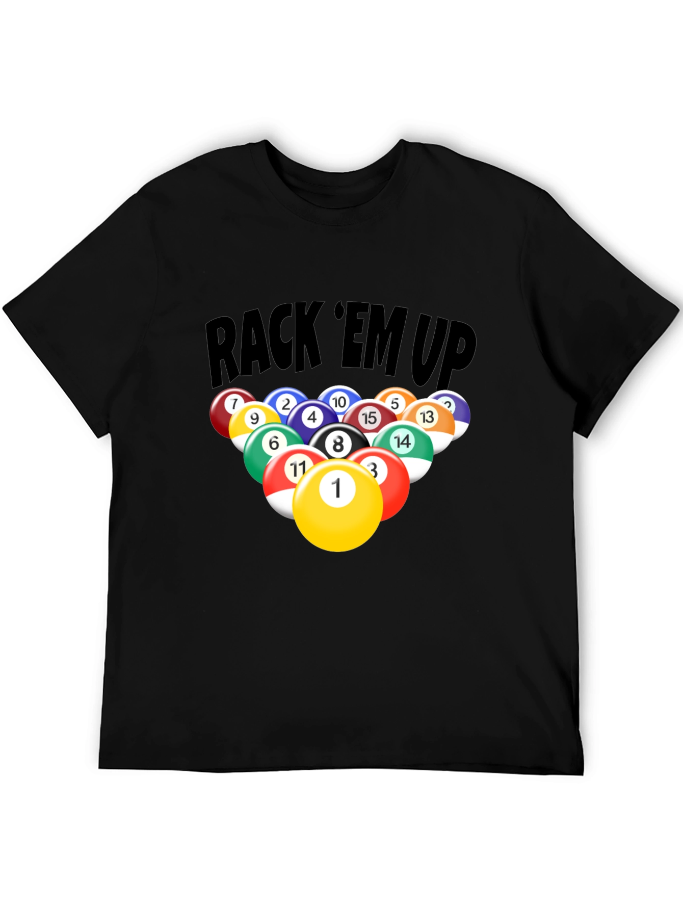 Rack Em Up Billiards Graphic T-Shirt