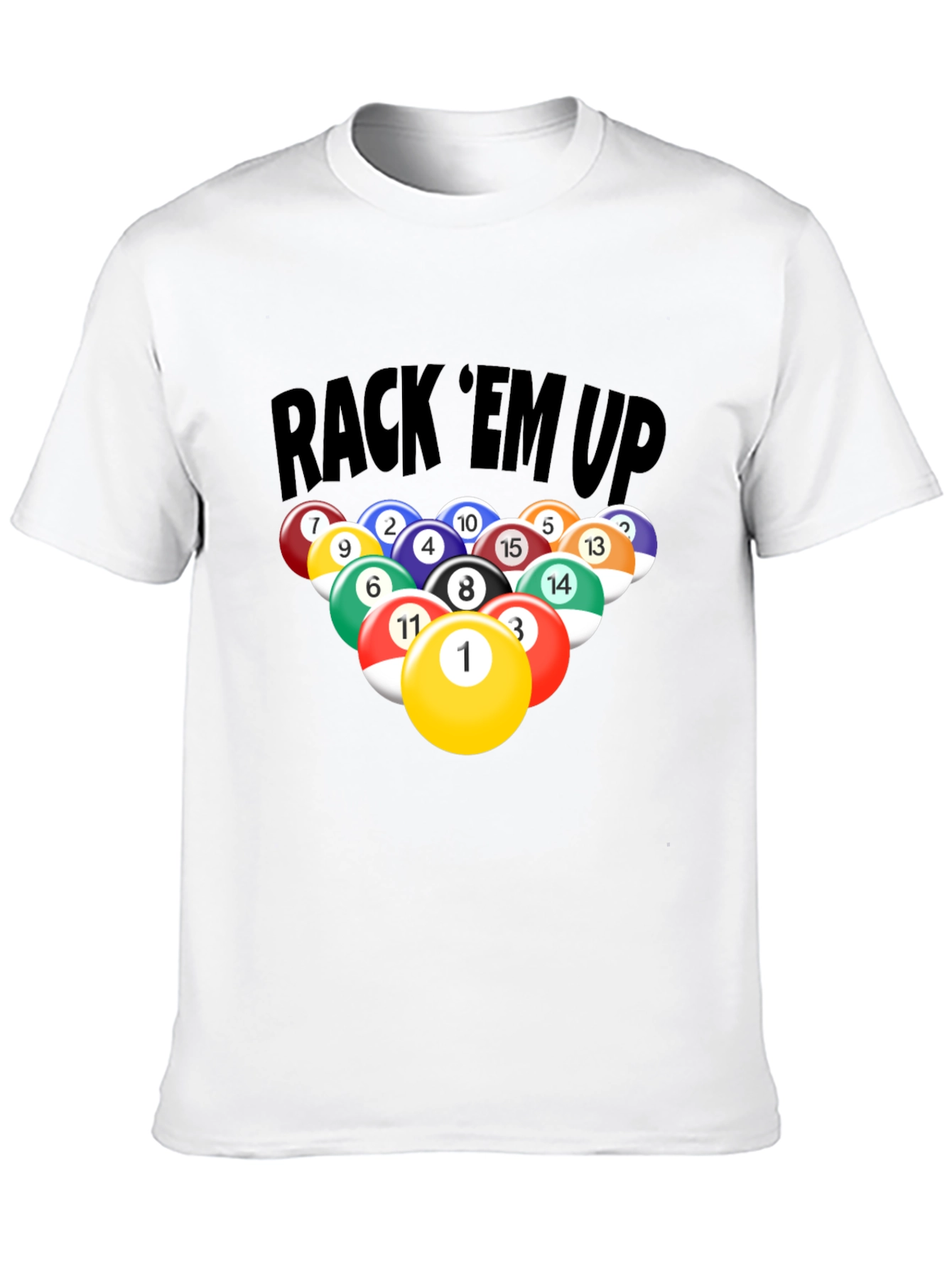 Rack Em Up Billiards Graphic T-Shirt