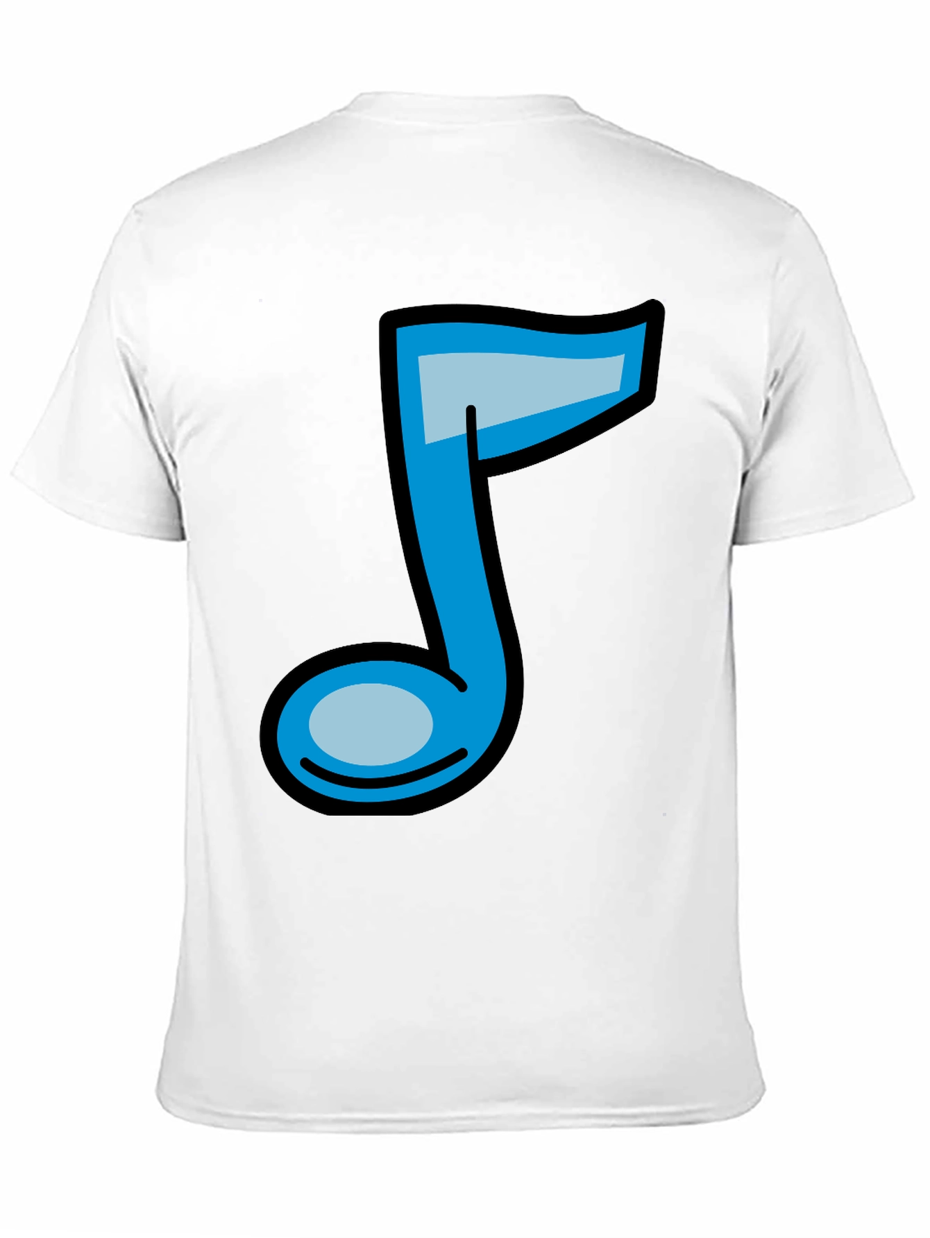 Musical Note Graphic Tee - Black