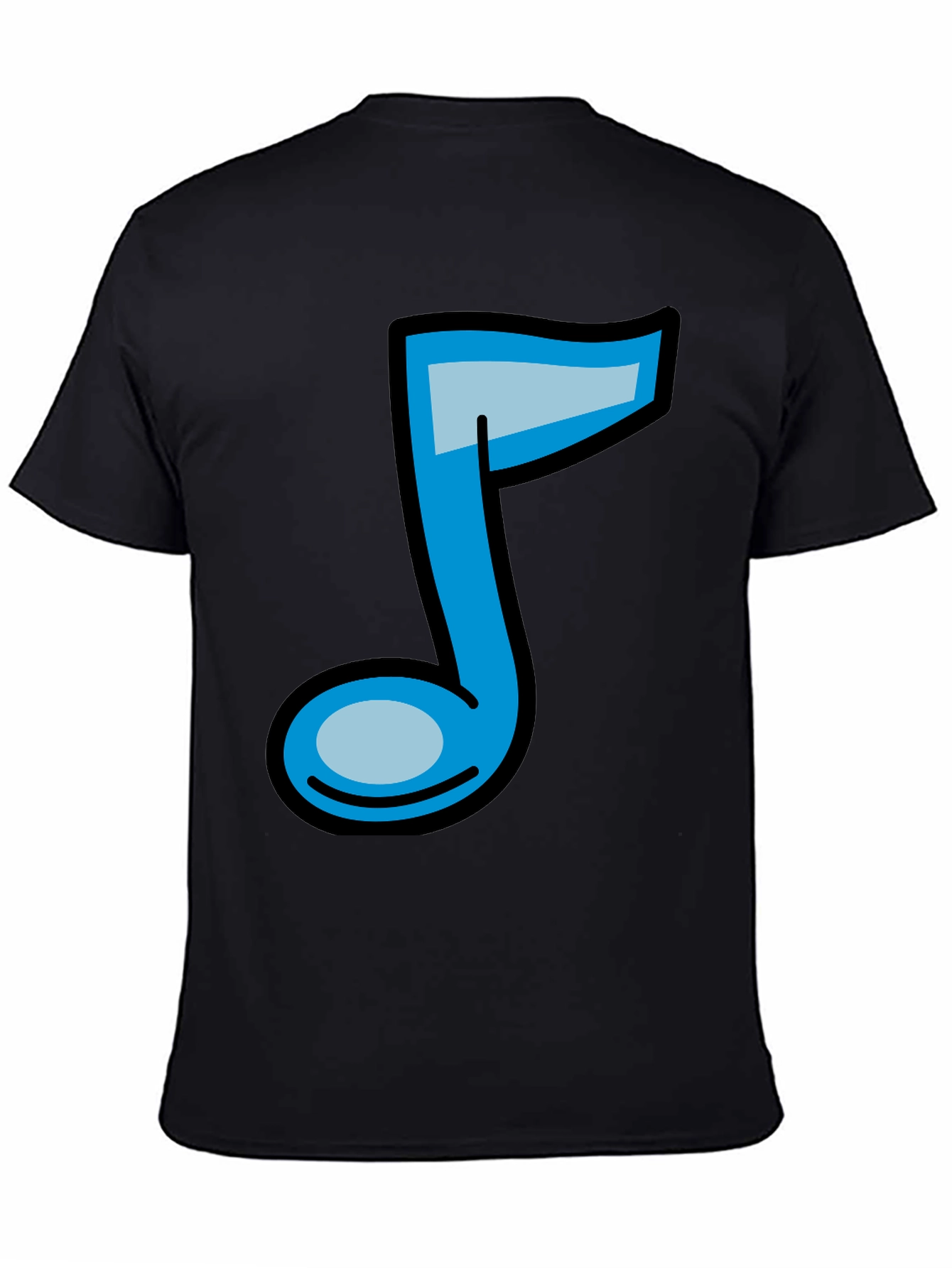 Musical Note Graphic Tee - Black
