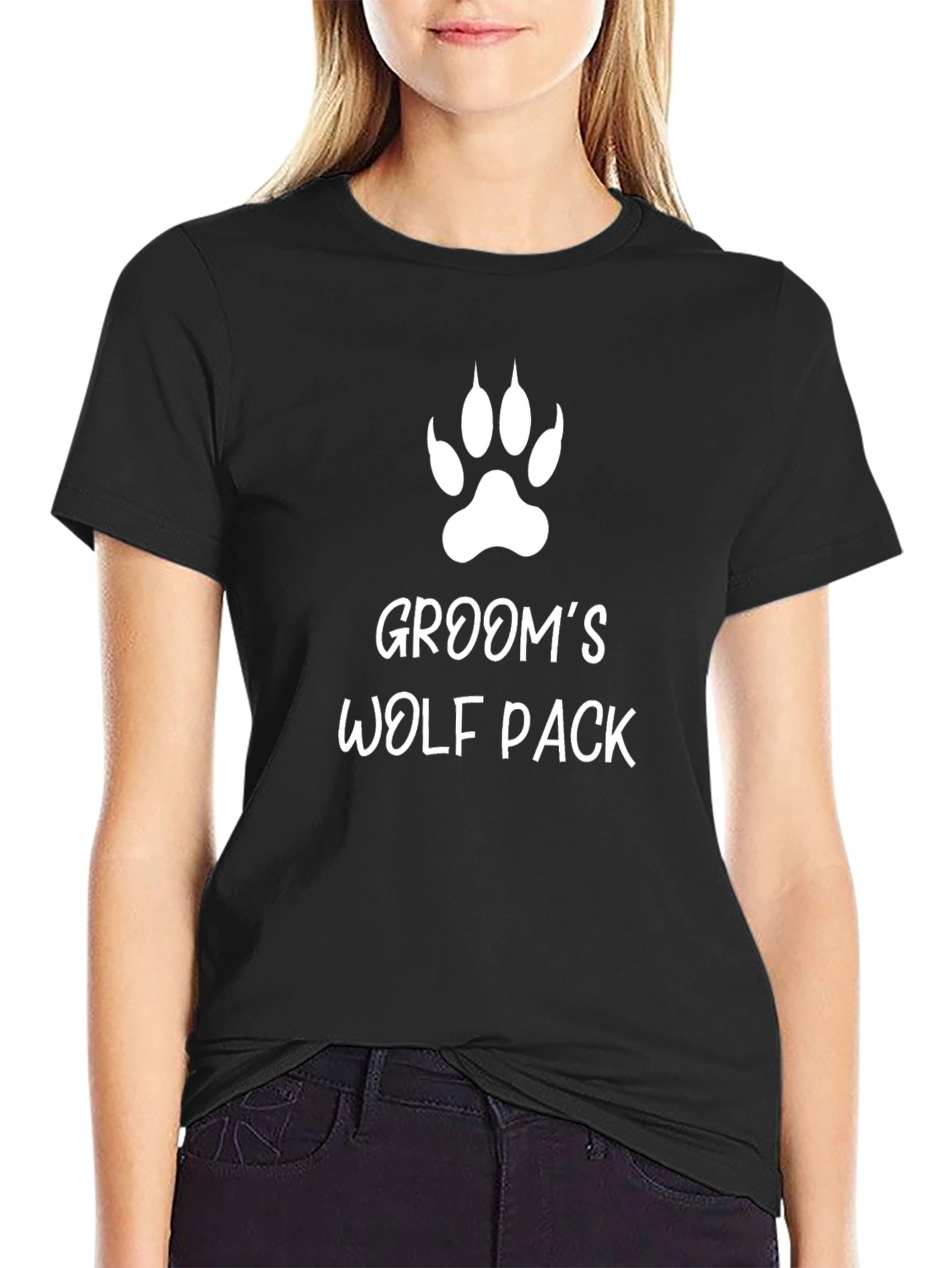 Grooms Wolf Pack Black T-Shirt