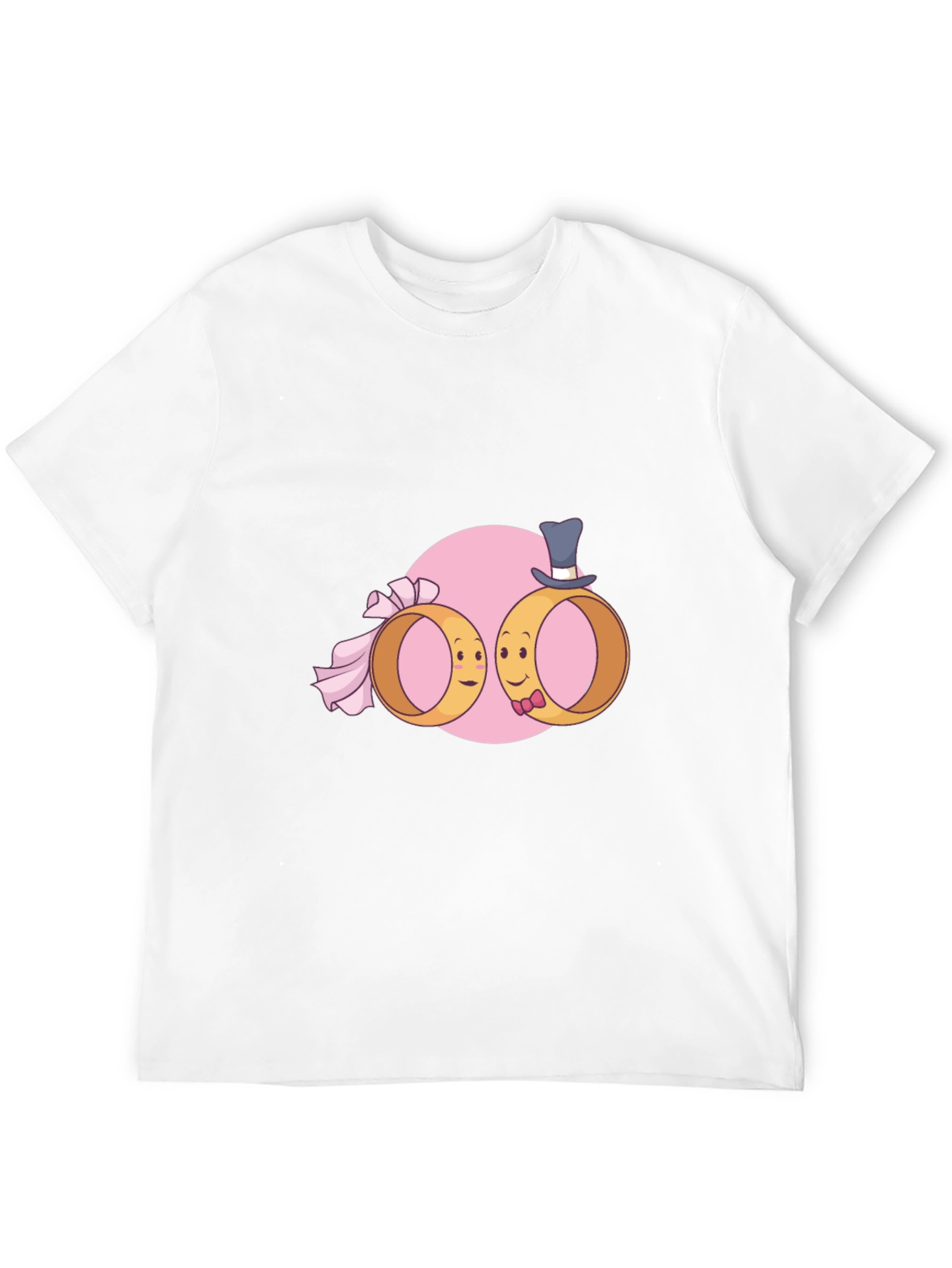 Wedding Rings Cartoon Graphic T-Shirt