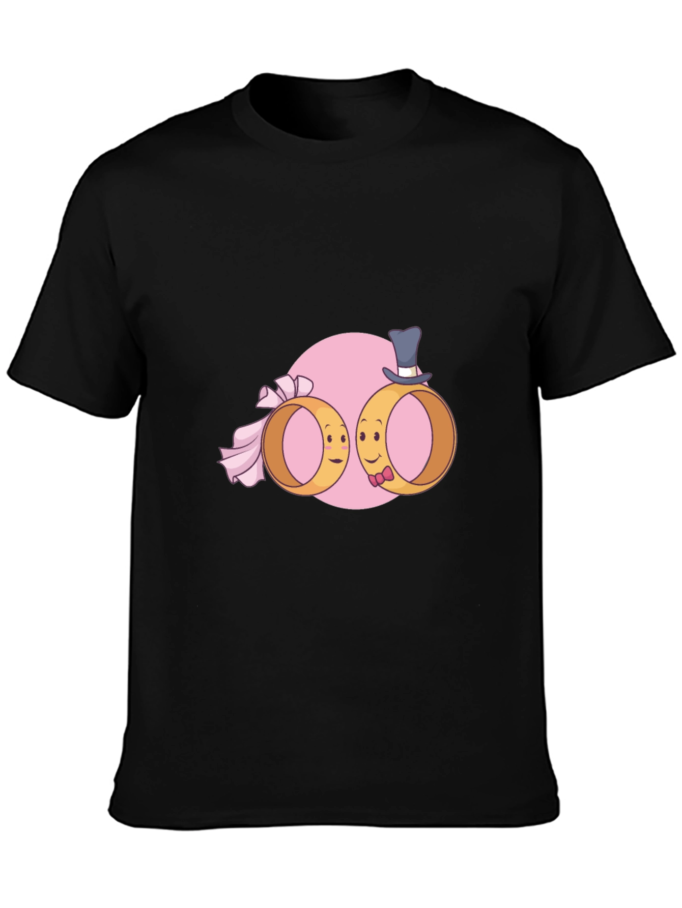 Wedding Rings Cartoon Graphic T-Shirt