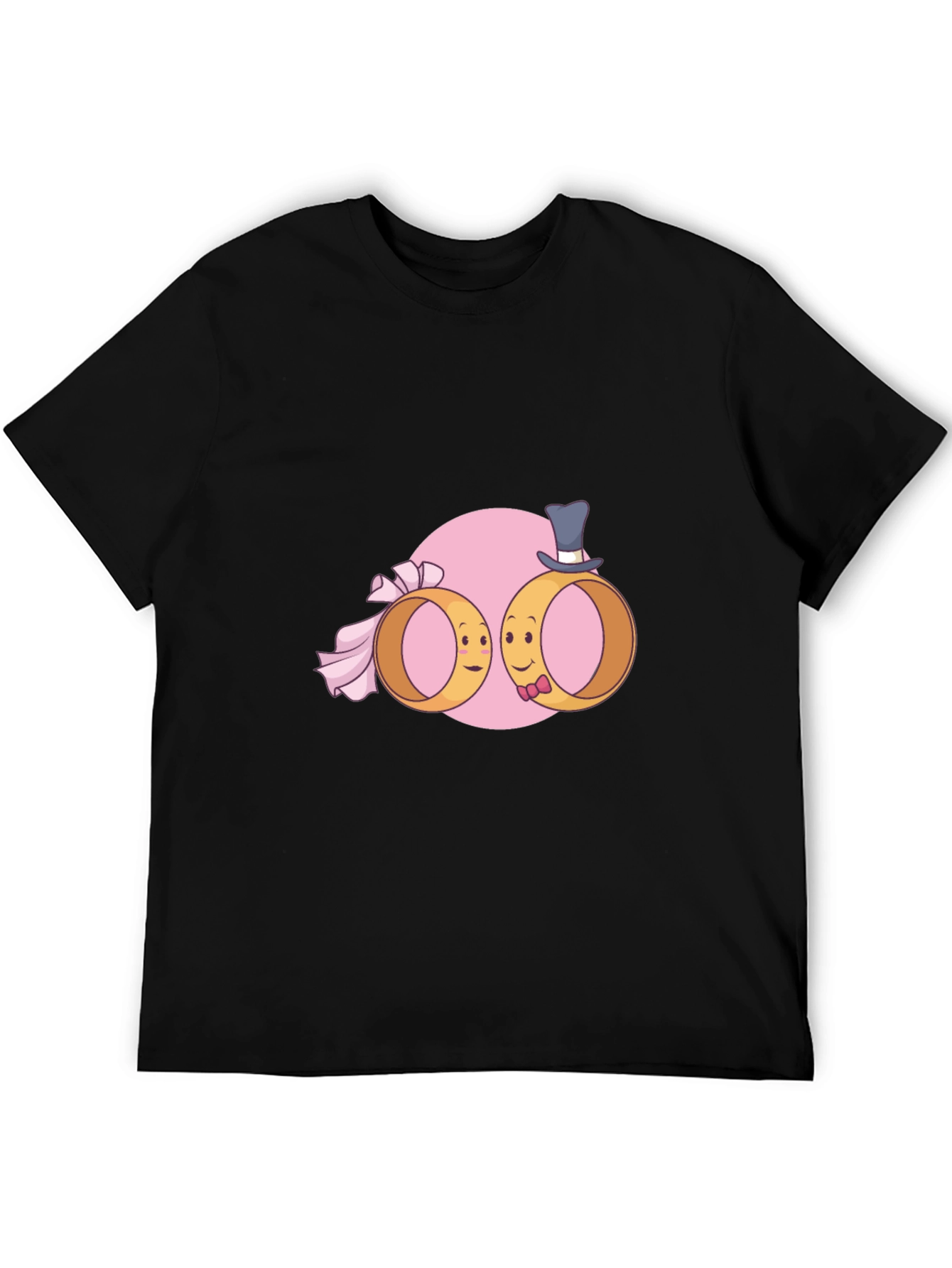 Wedding Rings Cartoon Graphic T-Shirt