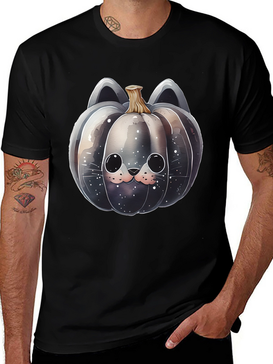 Spooky Cute Cat Pumpkin T-Shirt