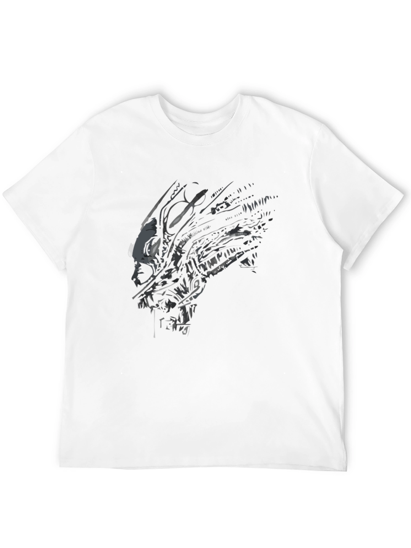Alien Xenomorph Graphic Print Black T-Shirt