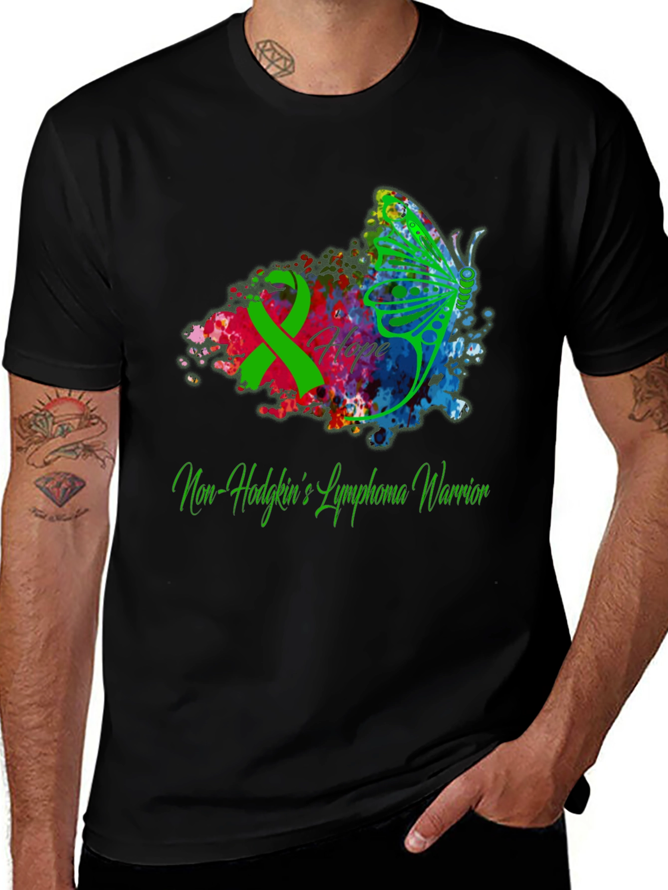Non-Hodgkins Lymphoma Warrior T-Shirt - Hope Butterfly