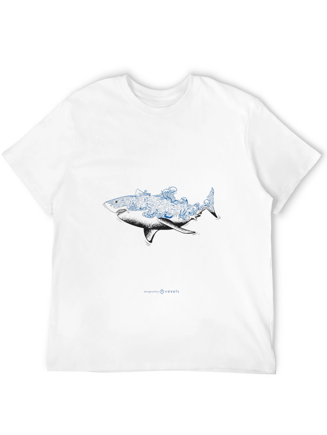 Ocean Shark Graphic Tee - Black