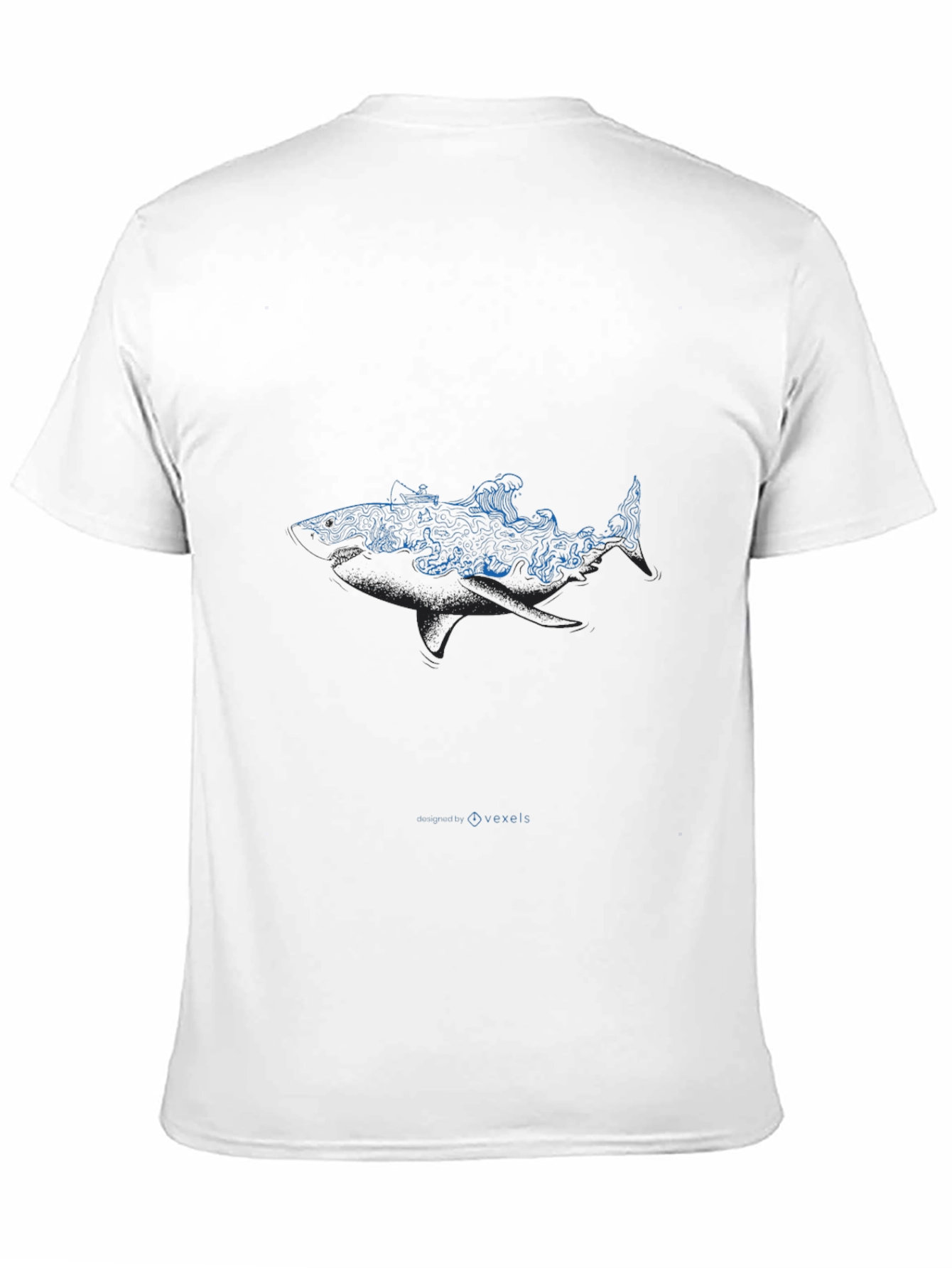 Ocean Shark Graphic Tee - Black