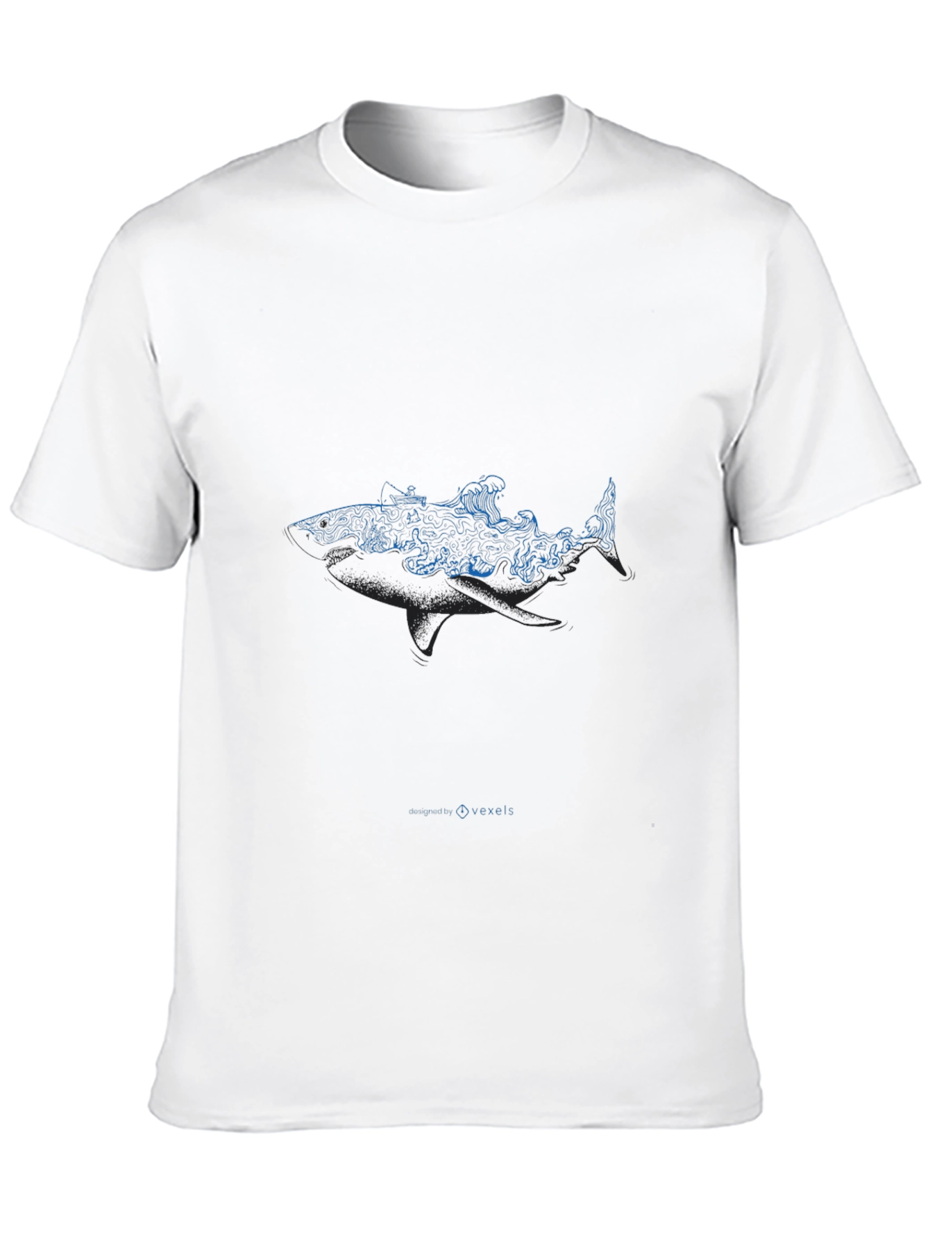 Ocean Shark Graphic Tee - Black