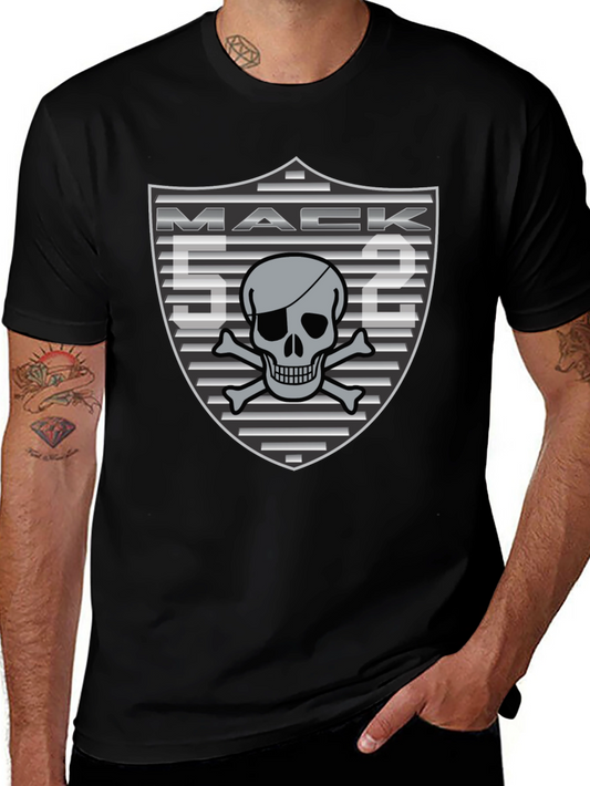 Mack 52 Skull and Crossbones Black T-Shirt