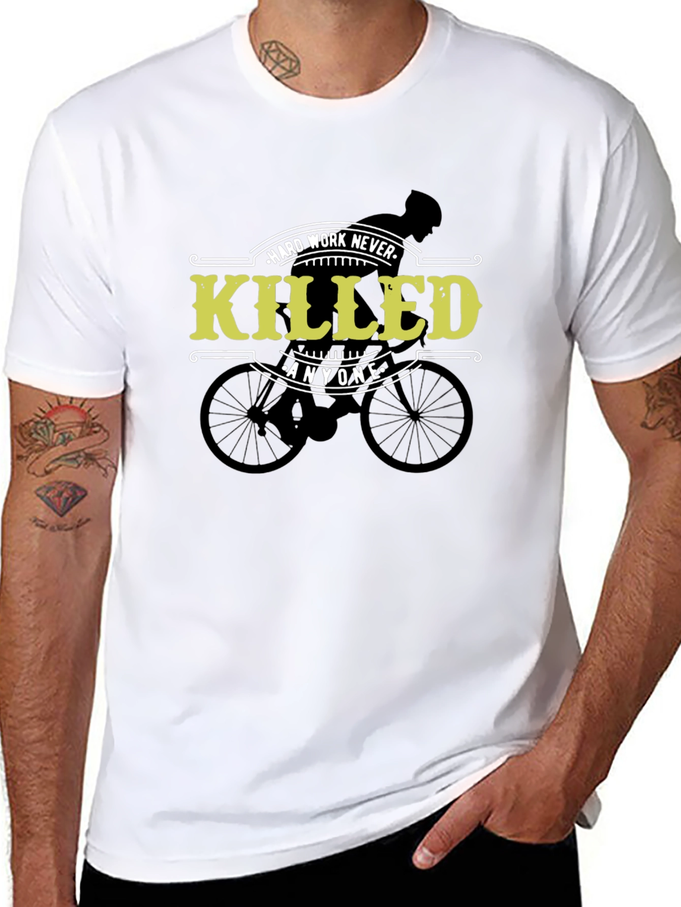 Hard Work Never Killed Anyone Cycling T-Shirt