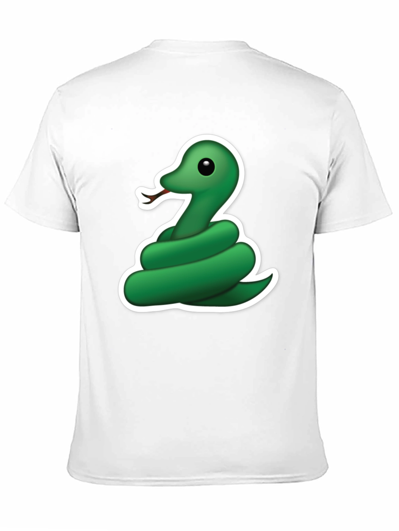 Cool Snake Emoji Graphic Tee - Black T-Shirt
