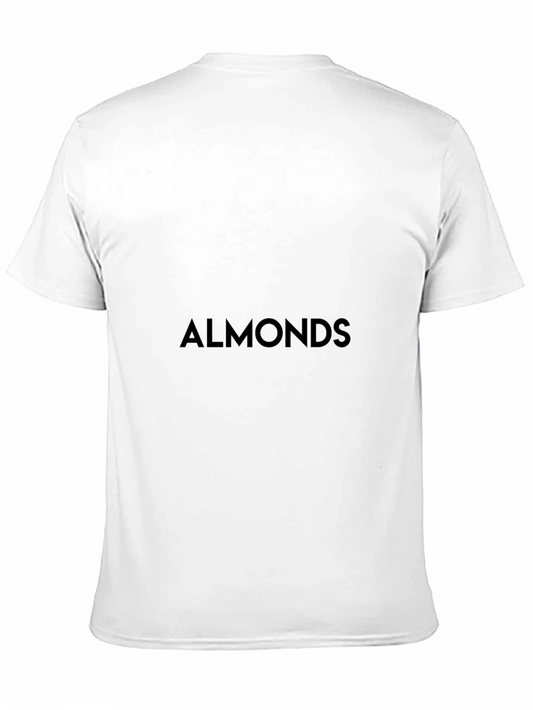 Almonds Graphic Black T-Shirt - Modern Casual Wear
