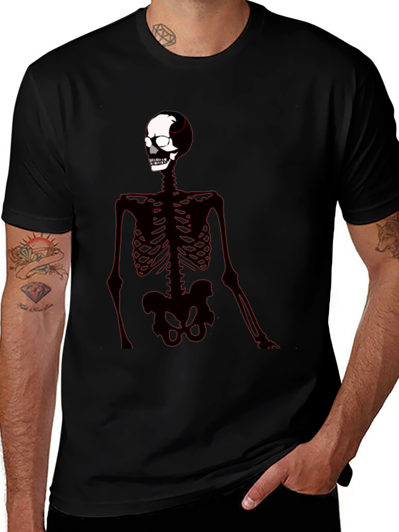 Skeleton Graphic Tee - Black