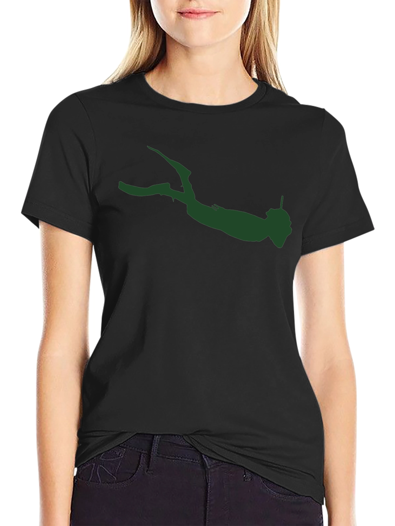 Diver Silhouette Graphic Tee - Mens Black T-Shirt