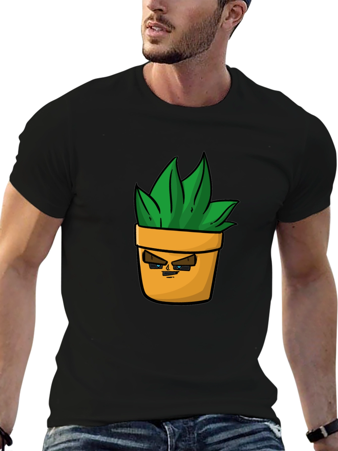 Cool Plant Pot Graphic T-Shirt - Stylish Cotton Tee