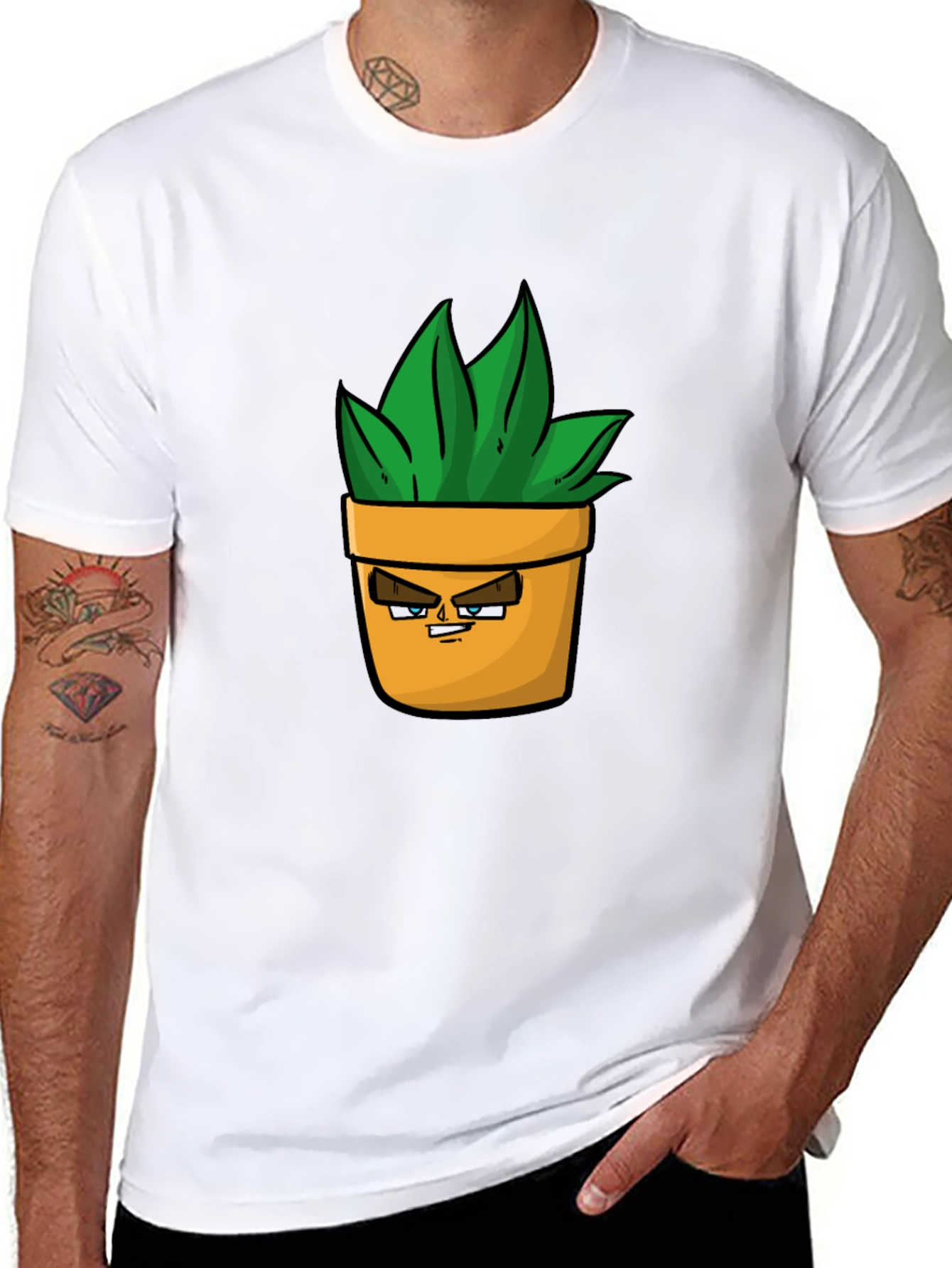 Cool Plant Pot Graphic T-Shirt - Stylish Cotton Tee