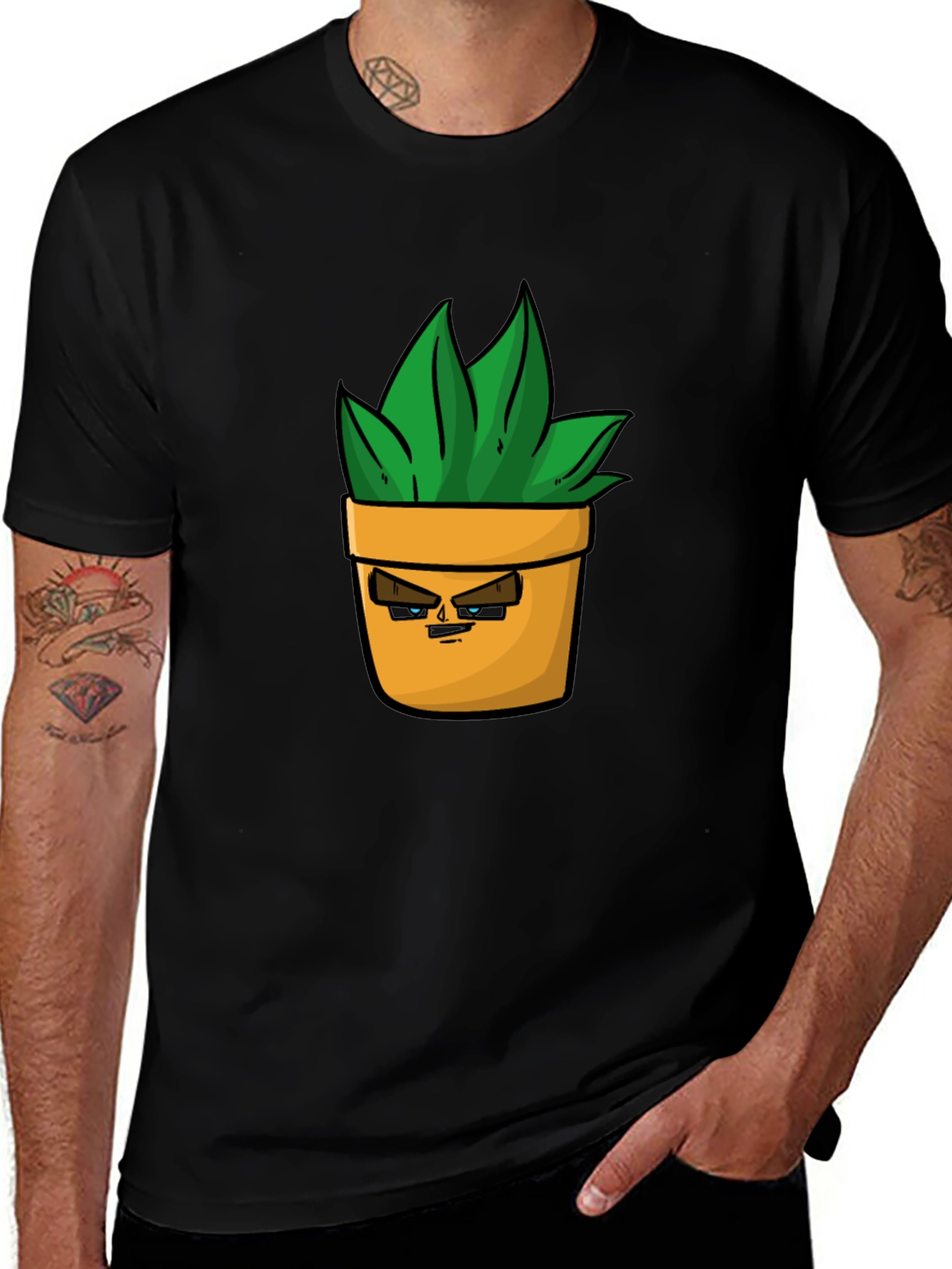 Cool Plant Pot Graphic T-Shirt - Stylish Cotton Tee
