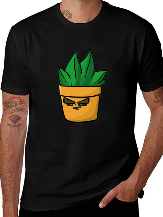 Cool Plant Pot Graphic T-Shirt - Stylish Cotton Tee