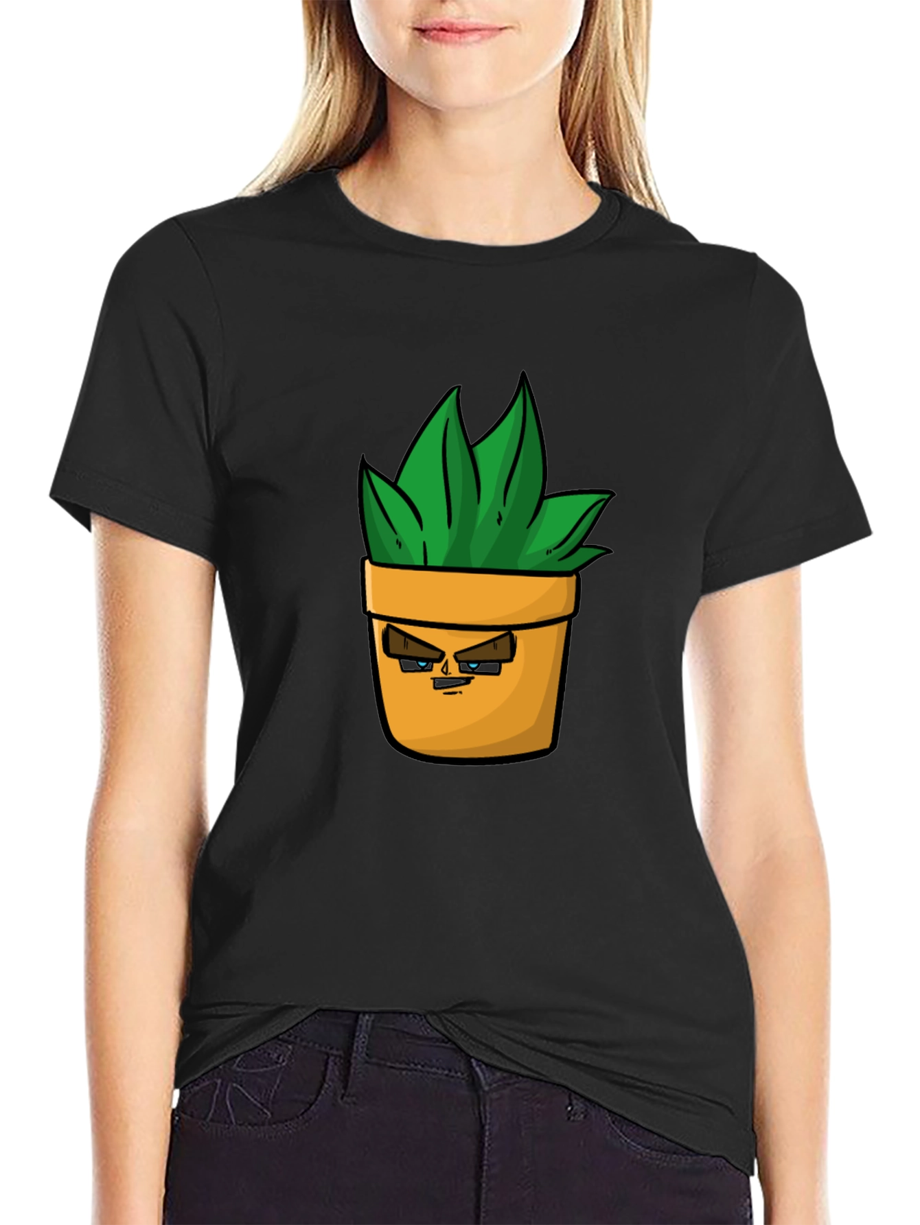Cool Plant Pot Graphic T-Shirt - Stylish Cotton Tee