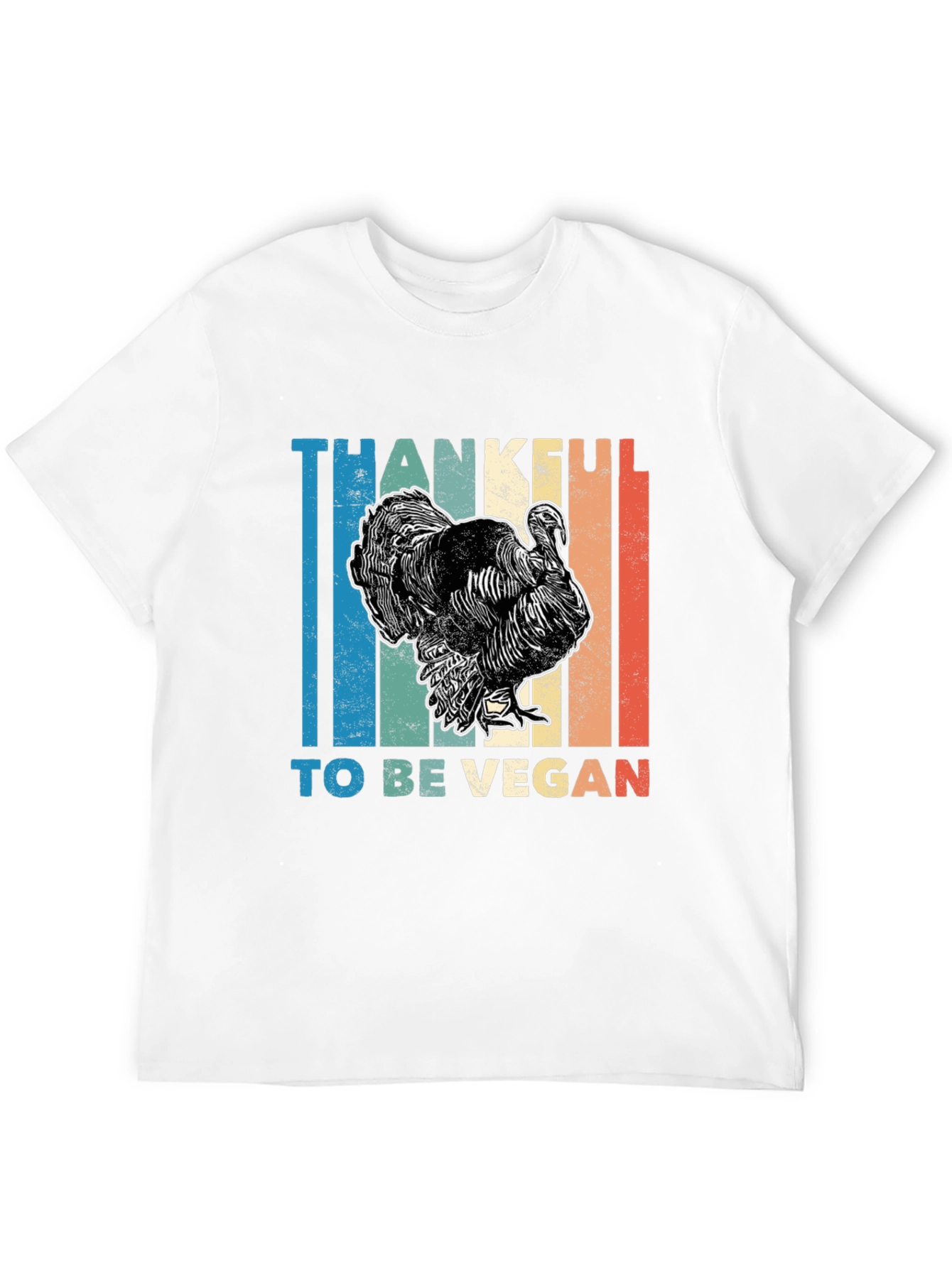Thankful to Be Vegan T-Shirt Turkey Design