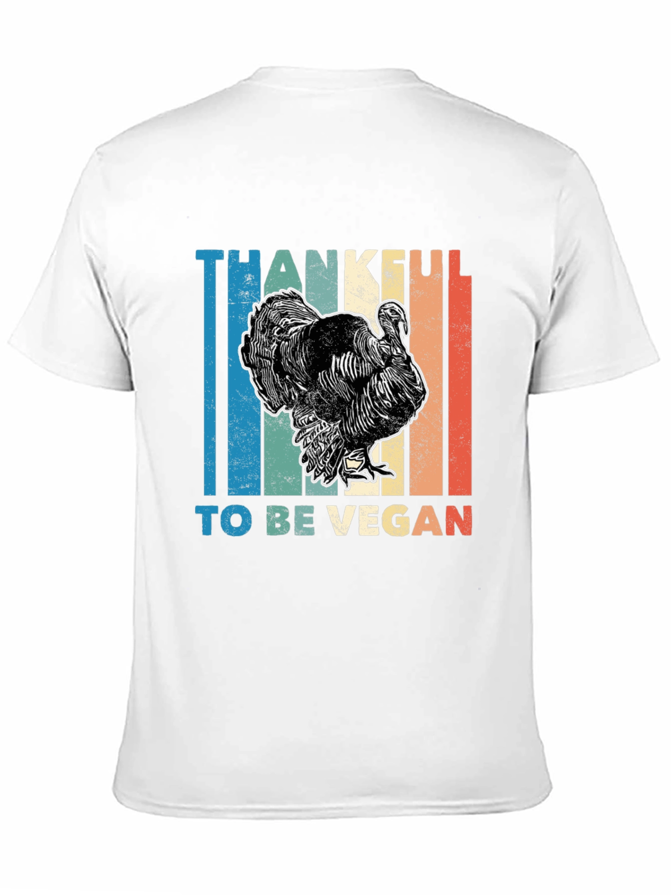 Thankful to Be Vegan T-Shirt Turkey Design