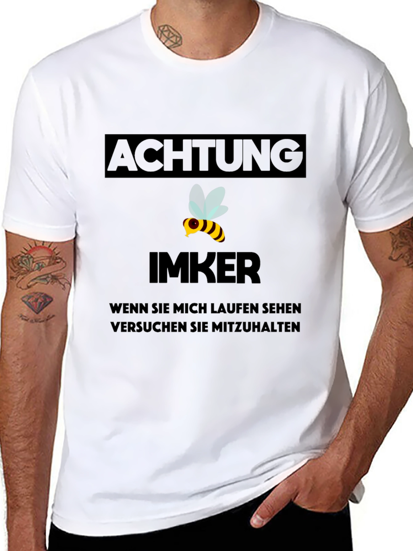 Achtung Imker T-Shirt - Beekeeper Warning Tee