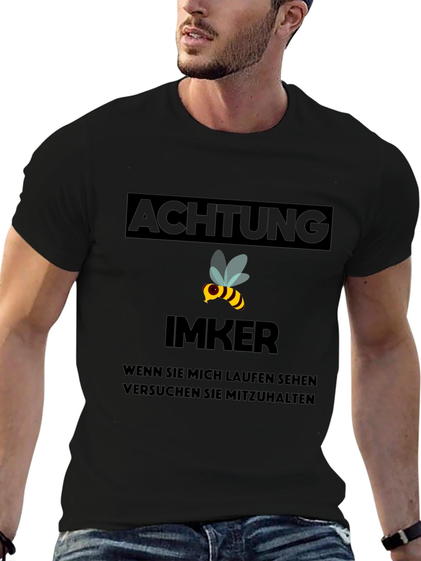 Achtung Imker T-Shirt - Beekeeper Warning Tee