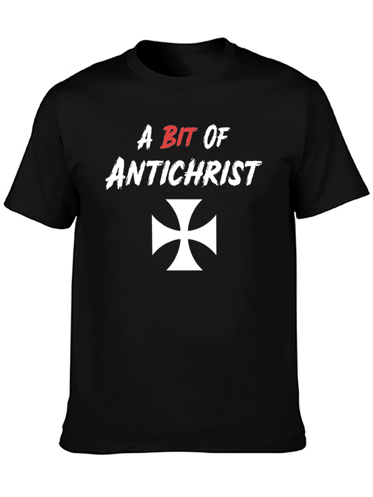 A Bit of Antichrist Graphic Tee - Black Cotton T-Shirt