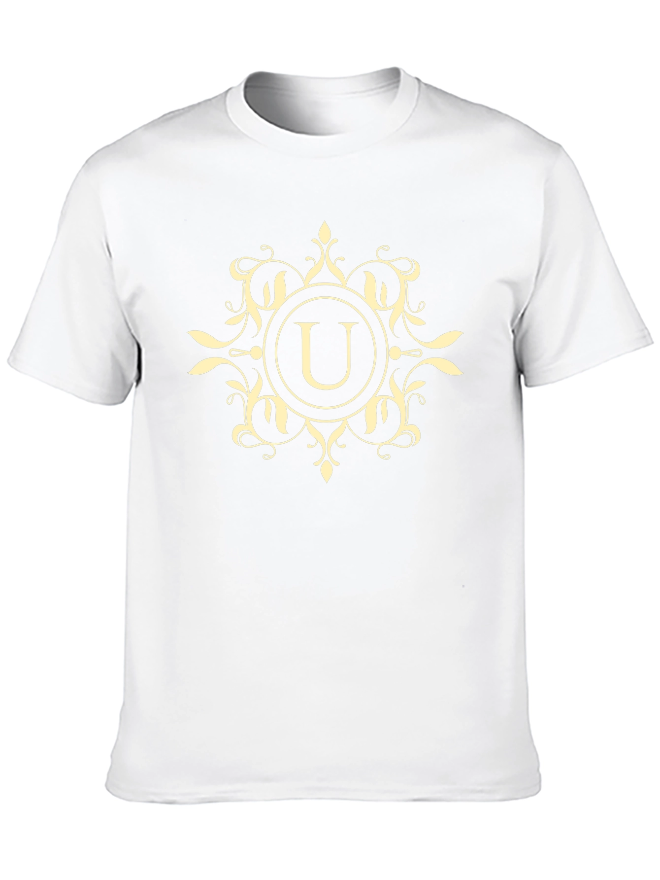 Monogram U Graphic T-Shirt - Stylish Black Tee