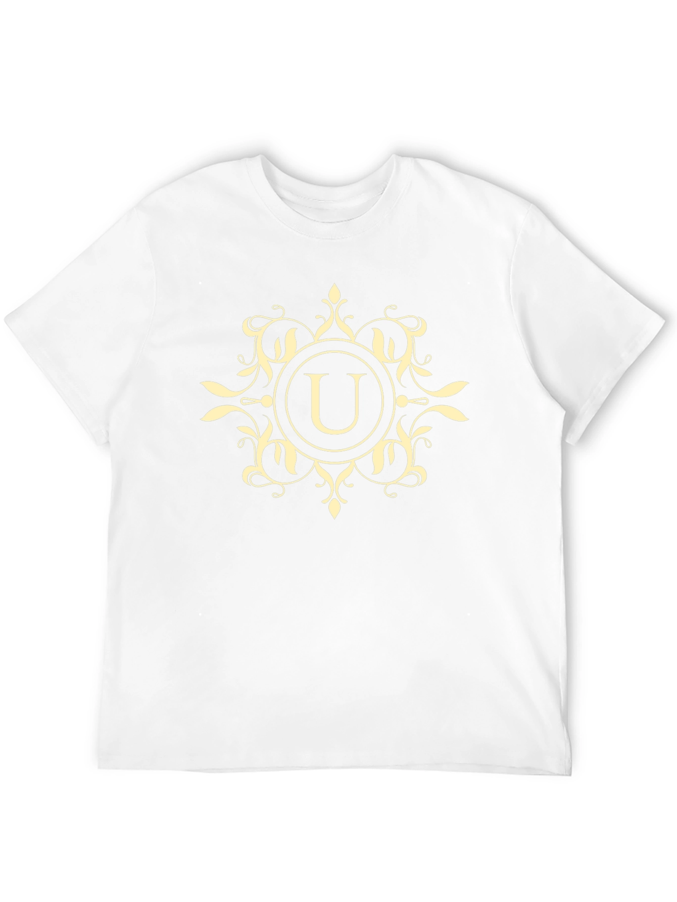 Monogram U Graphic T-Shirt - Stylish Black Tee