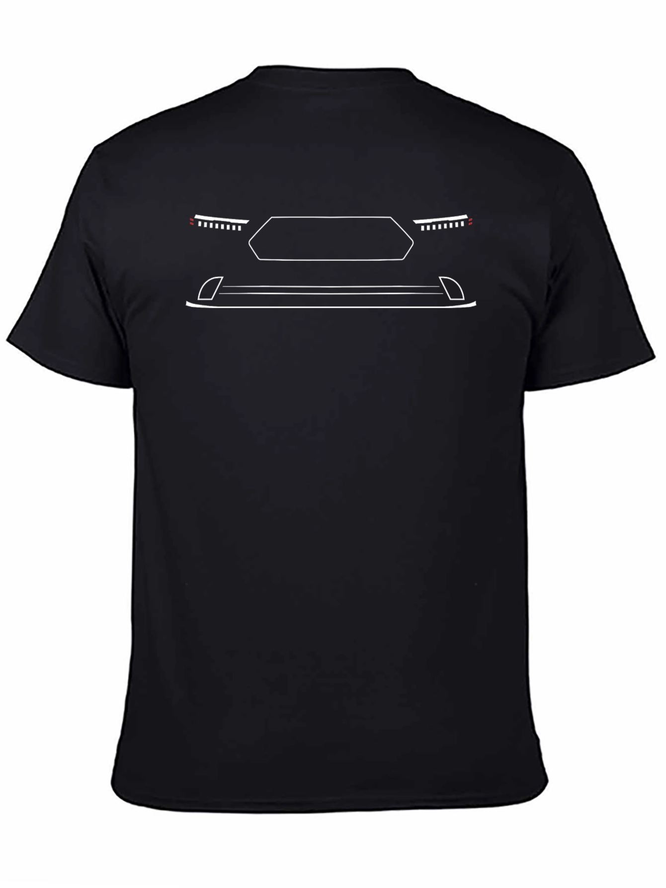 Minimalist Car Front Black T-Shirt