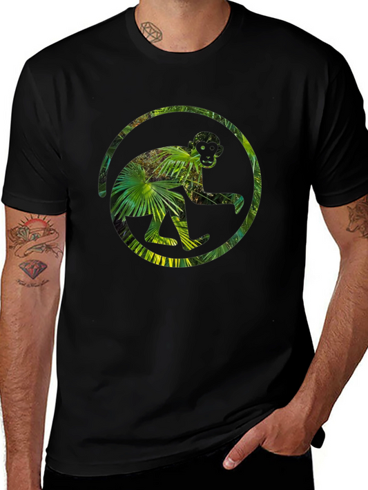 Jungle Monkey Tee - Unique Graphic Print