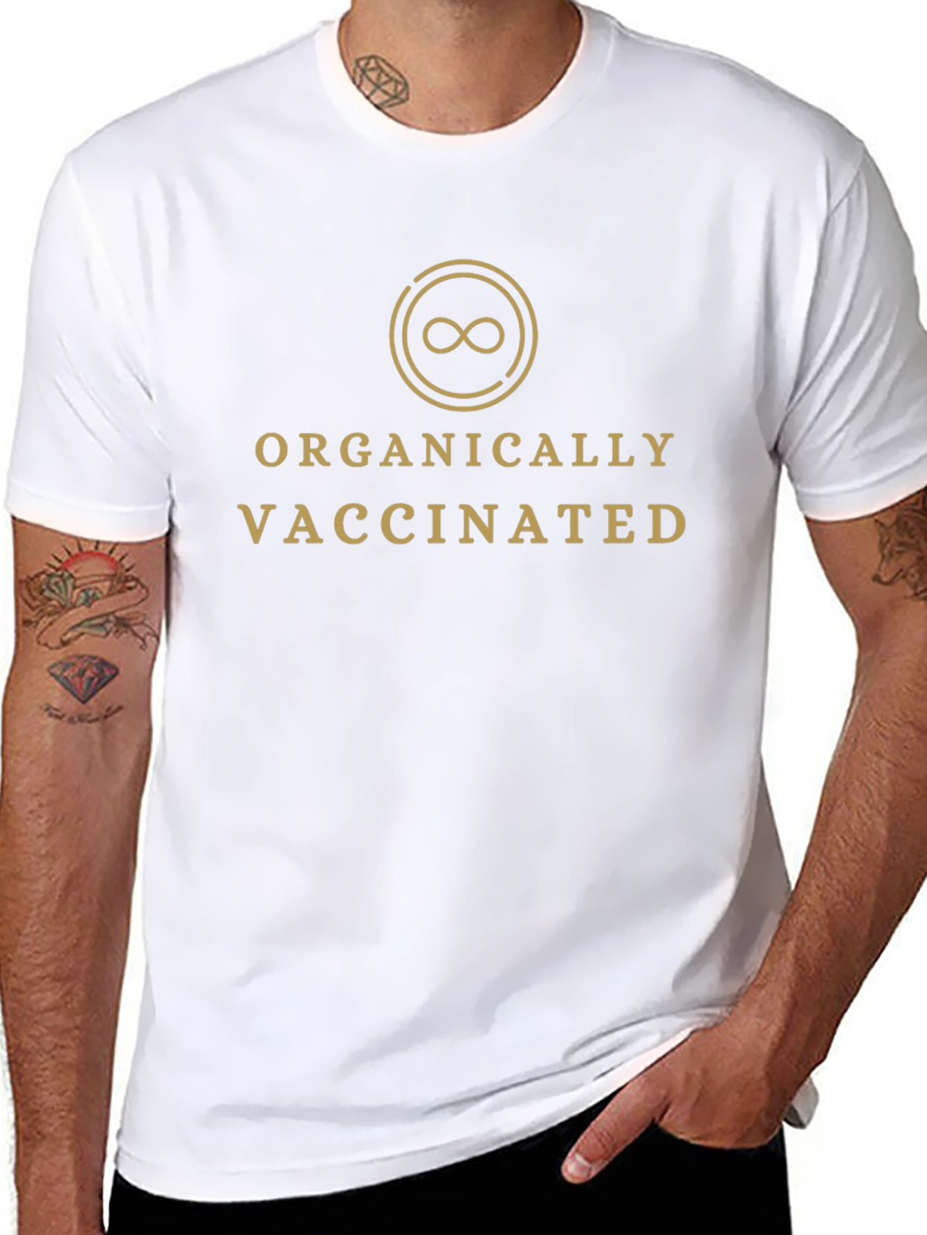 Organically Vaccinated Tee - Black Cotton Blend