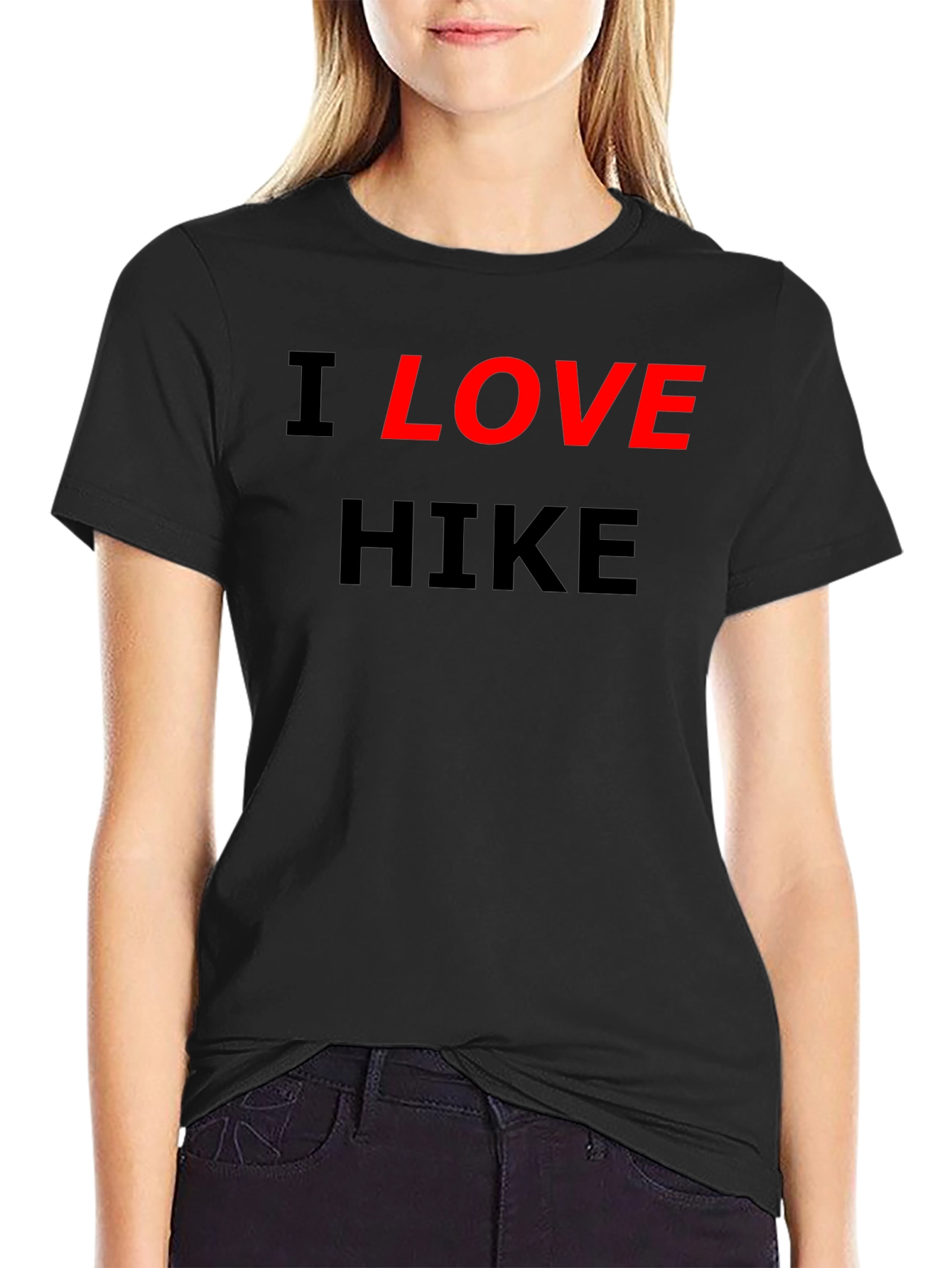 I Love Hike Black T-Shirt