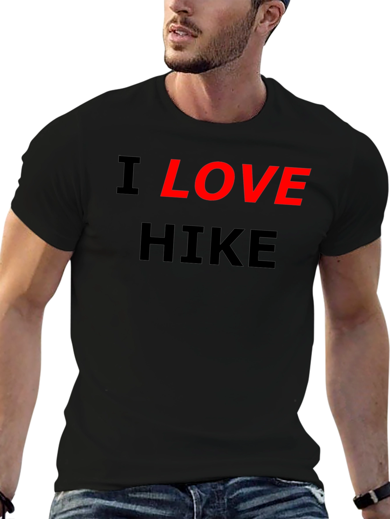 I Love Hike Black T-Shirt
