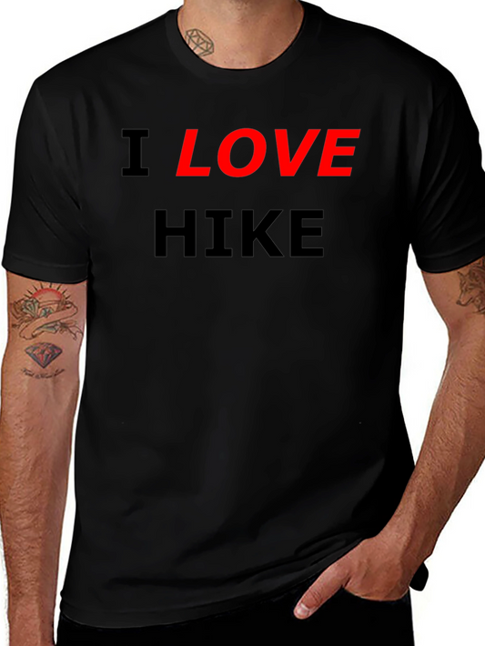 I Love Hike Black T-Shirt
