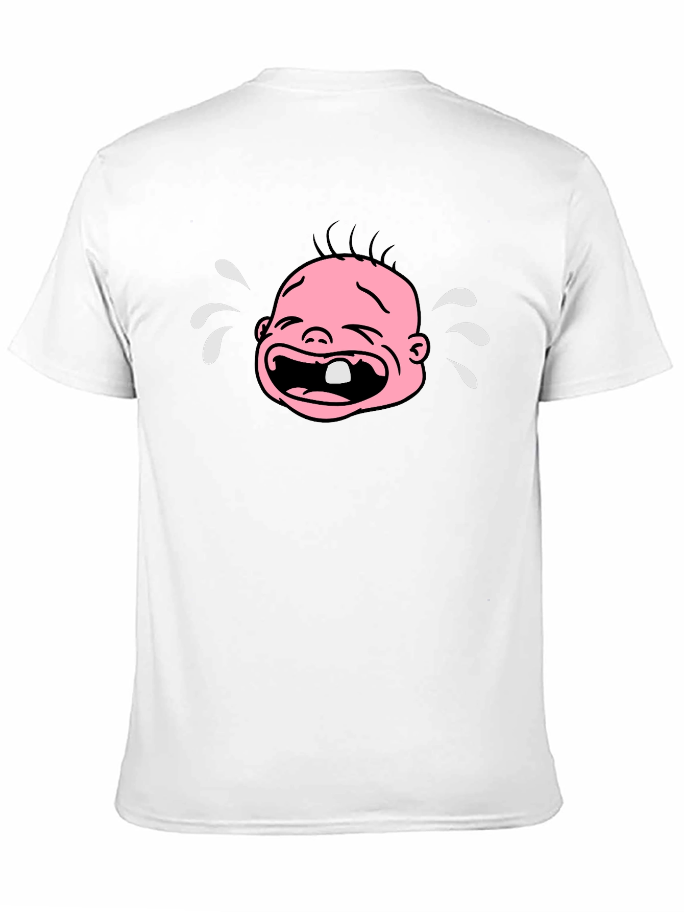 Crying Baby Graphic T-Shirt - Black Cotton Tee